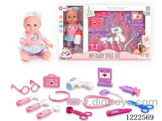 12 inch Vinyl Doll Medical Set W/4 IC (included 3*AG3)