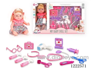 12 inch Vinyl Doll Medical Set W/4 IC (included 3*AG3)