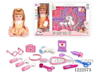 12 inch Vinyl Doll Medical Set W/4 IC (included 3*AG3)