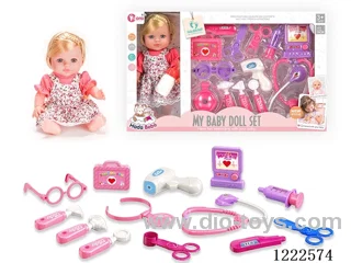 12 inch Vinyl Doll Medical Set W/4 IC (included 3*AG3)