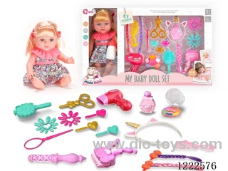 12 inch Vinyl Doll Jewelry Set W/4 IC (included 3*AG3)