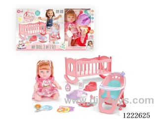 12 inch doll 2 in 1 set (bed+chair) W/4 IC (included 3*AG3)