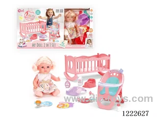 12 inch doll 2 in 1 set (bed+chair) W/4 IC (included 3*AG3)