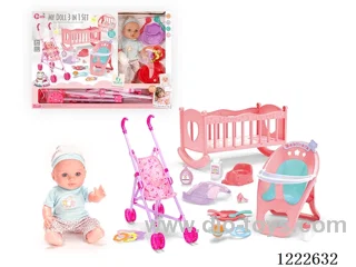 12 inch Vinyl Doll 3-in-1 Set W/4 IC (included 3*AG3)