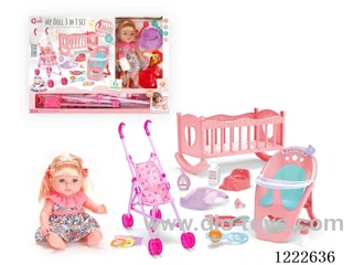 12 inch Vinyl Doll 3-in-1 Set W/4 IC (included 3*AG3)