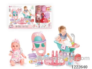 12 inch Vinyl Doll 3-in-1 Set W/4 IC (included 3*AG3)