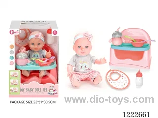 12 inch Vinyl Doll Dining Chair Set W/4 IC (included 3*AG3)