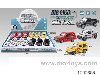 12PCS 1:43 pull back alloy car