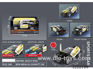 1:36 pull back alloy car