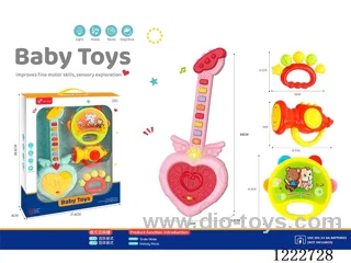 Sacudida + música de iluminación guitarra Peach Heart 4pcs