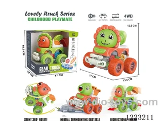 4WD transparent gear dual inertia car set