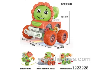 4WD transparent gear dual inertia car set
