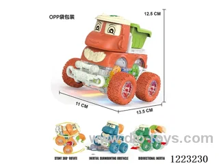 4WD transparent gear dual inertia car set