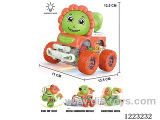 4WD transparent gear dual inertia car with light