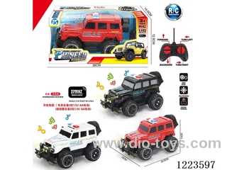 4ch big G rc police car with light not included battery