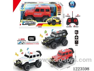 4ch big G rc police car with light included battery