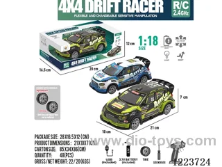 1:18 2.4G 4WD rc car with light included battery