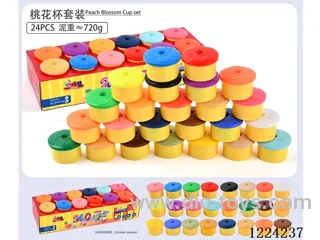 24 colors peach blossom cup colored clay set/24 colors 30g≈720g