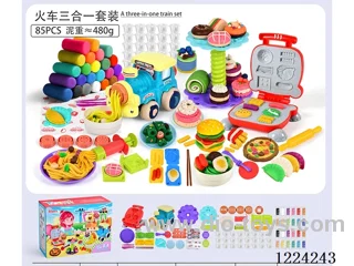 Train 3-in-1 Set/(85pcs)/Bagged Clay+Colorful Clay Cups