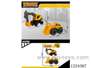 free wheel engineering vehicles 2PCS