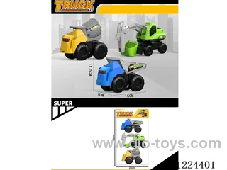 free wheel engineering vehicles 3PCS