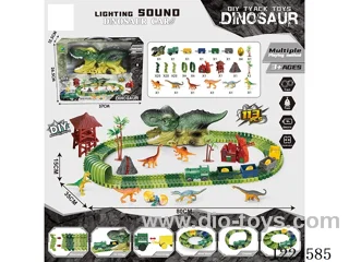 B/O Dinosaur Track Swallowing Car/ B/O Train 113PCS