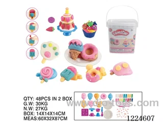 Colorful clay toys