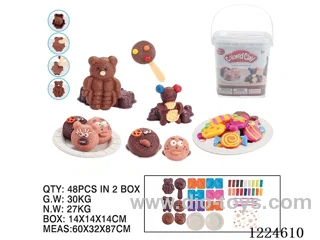 Colorful clay toys