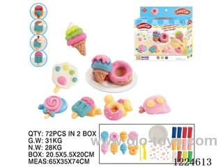 Colorful clay toys