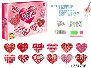 Acrylic--Love Diamond Sticker Pendant(12 models)