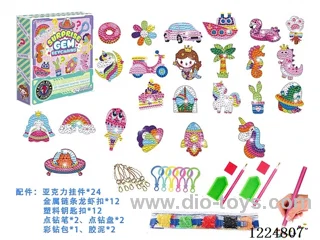 Acrylic Blind Box - Pink Theme Diamond Sticker Pendant(24 models)