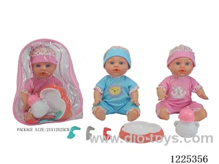 13 inch doll (2 mixes) with 4 voices IC + drinking and peeing + storage bag + cutlery bottle