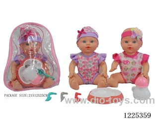 13 inch doll (2 mixes) with 4 voices IC + drinking and peeing + storage bag + cutlery bottle