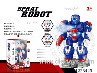 B/O Universal Robot with Spray 2 colors mixed not included battery