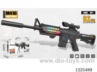 M416 B/O Gun W L/M +6-fold mirror Upgrade w/ Silencer 82CM
