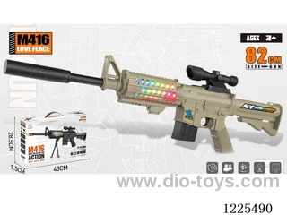 M416 B/O Gun W L/M +6-fold mirror+ Upgrade w/ Silencer 82CM