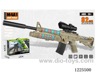 M4A1 B/O Gun W L/M + Conch 8 times mirror+ Upgrade w/ Silencer 82CM