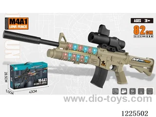 M4A1 B/O Gun W L/M + 16 times mirror+ Upgrade w/ Silencer 82CM