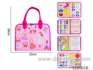 Montessori Early Learning for Kids - Felt 5 Page Princess Model Busy Board