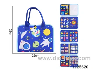 Montessori Early Learning for Kids - Felt 6-page Writing Board in Space