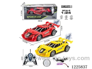 1:24 5ch 27MHZ rc car with light/spray included battery