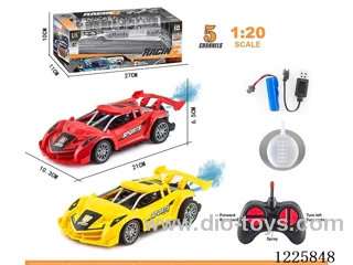 1：20 5ch rc car with spray included battery