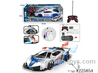 1：16 5ch 40MHZ rc car with light/spray included battery