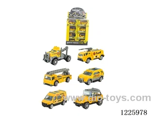 Alloy Freewheel Engineering Vehicle (24PCS,6 mixed)