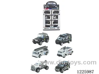 Alloy Scooter Police Vehicle (24PCS,6 mixed)