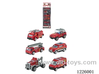 Alloy Skidding Fire Truck (24PCS,6 mixed)