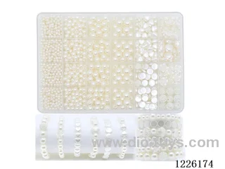 DIY Jewelry Set (4/6/8/10mm Pearls + Plum Beads + Wire (24 compartments) (24 compartments))