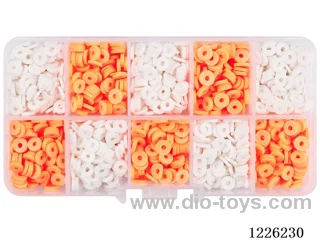 DIY Jewelry Set (Soft ceramic piece beads + thread (10 compartments))
