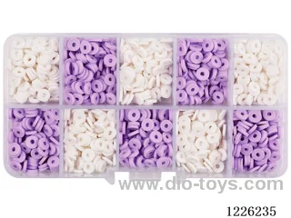DIY Jewelry Set (Soft ceramic piece beads + thread (10 compartments))