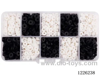 DIY Jewelry Set (Soft ceramic piece beads + thread (10 compartments))